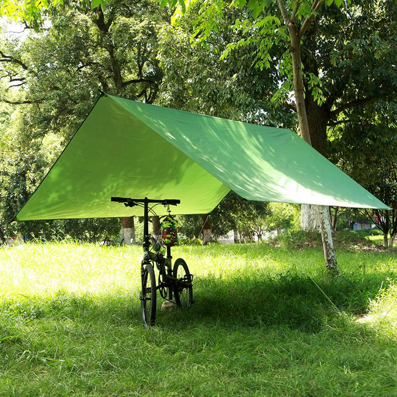 Cheap Goat Tents 1Sets Outdoor Cloth Sunshade Tent Equipments Waterproof Sun Protection Beach Awning Canopy Moisture proof Mat Tents 